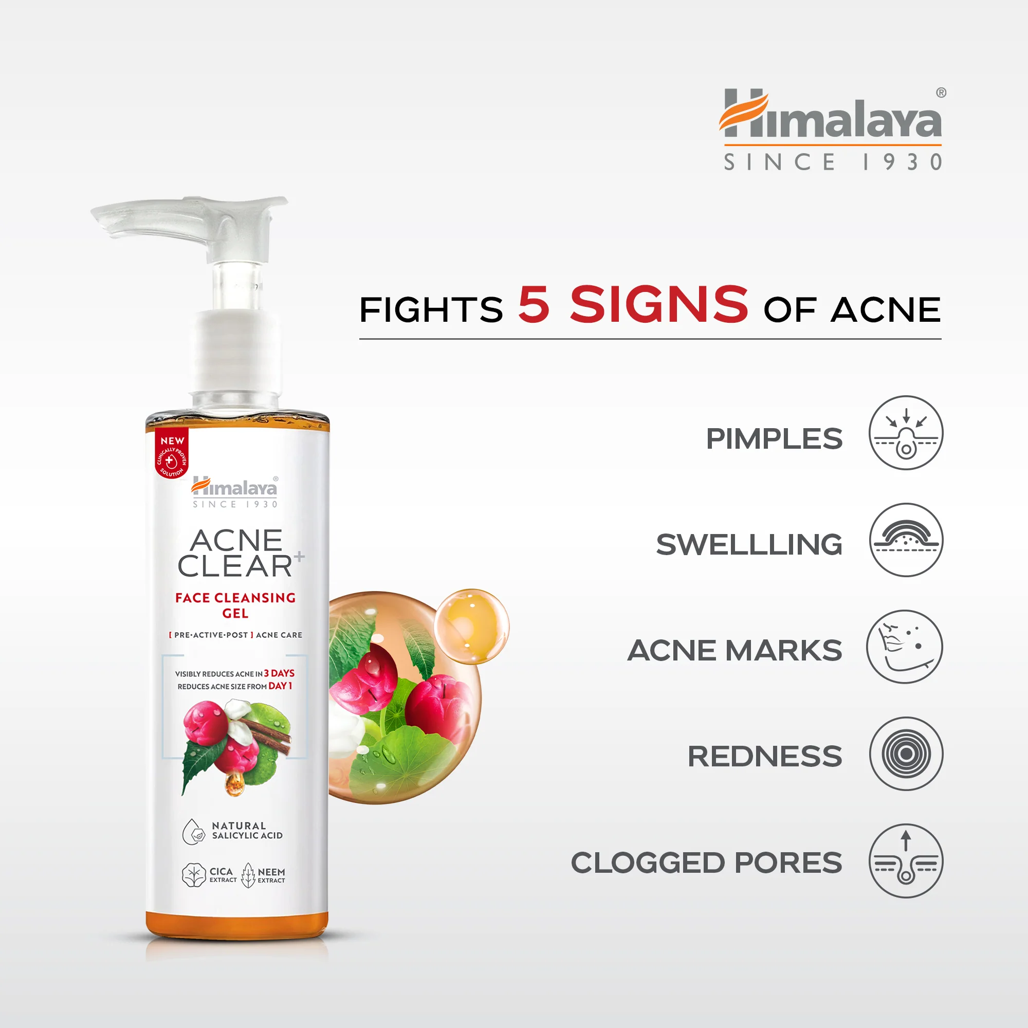 Himalaya Acne Clear+ Face Cleansing Gel - Image 3