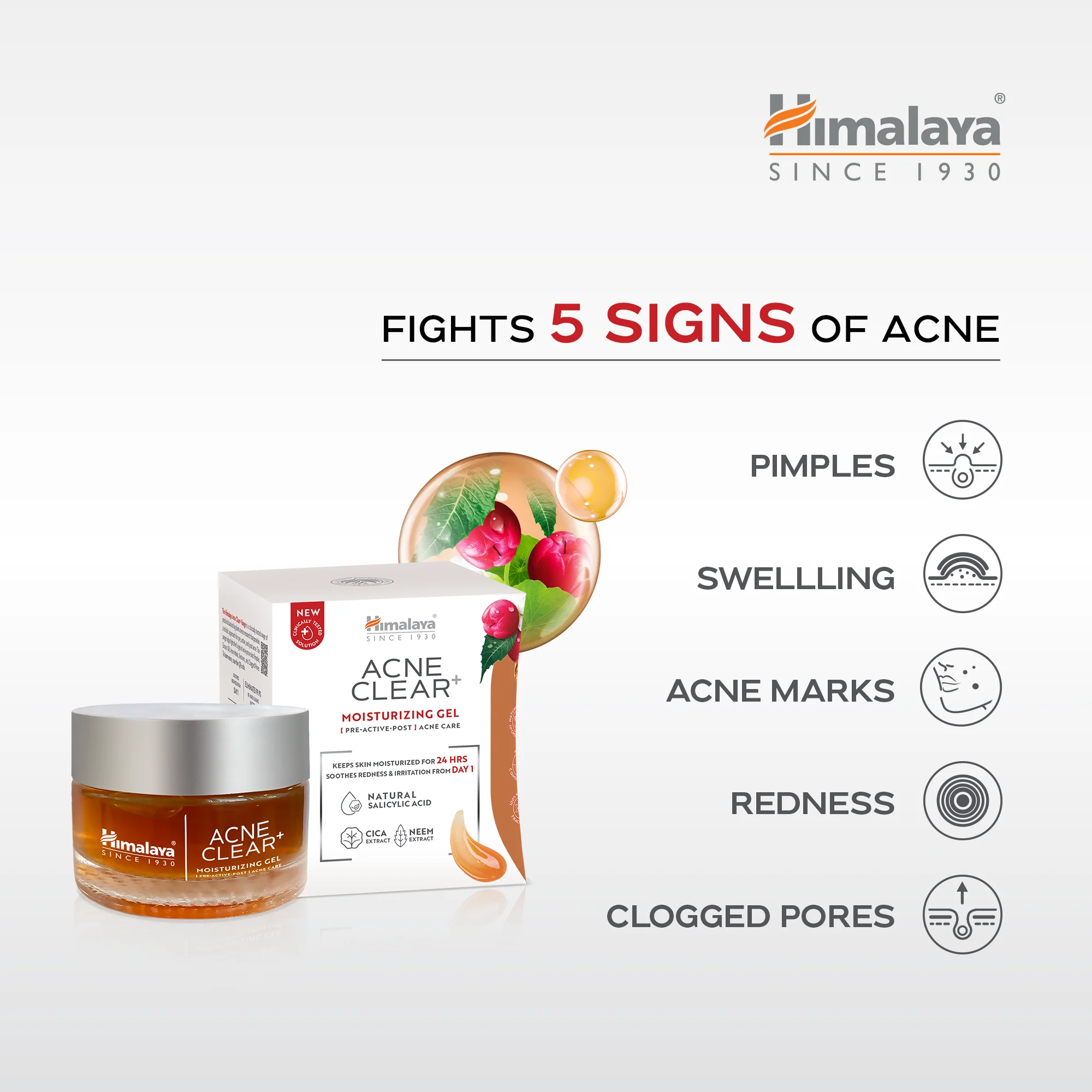 Himalaya Acne Clear+ Moisturizing Gel - Image 3