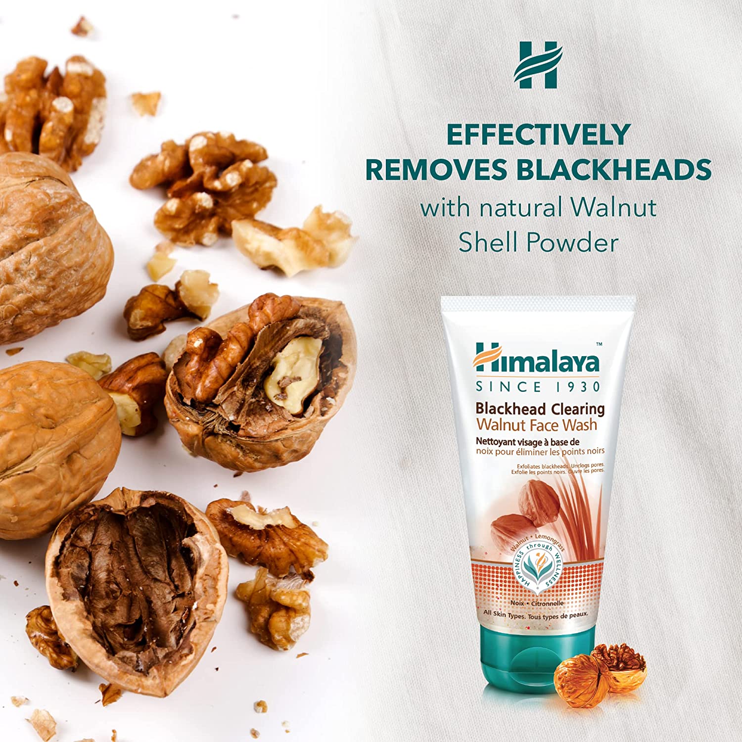 Himalaya Blackhead Clearing Walnut Face Wash - 150 ml - Image 3