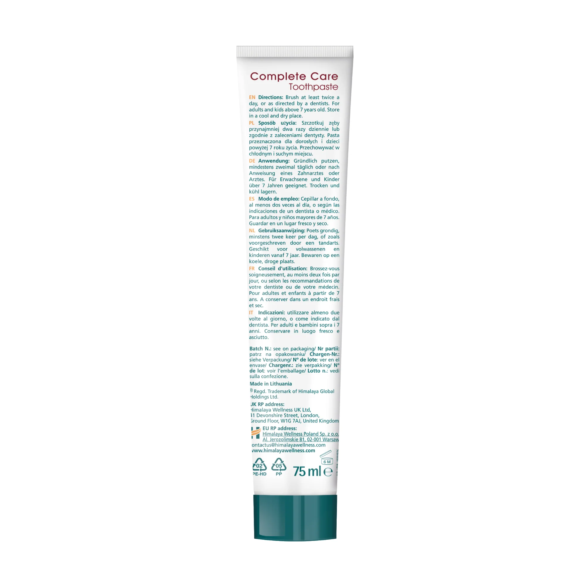 Himalaya Botanique Complete Care Toothpaste - Cinnamon 75 ml - Image 8