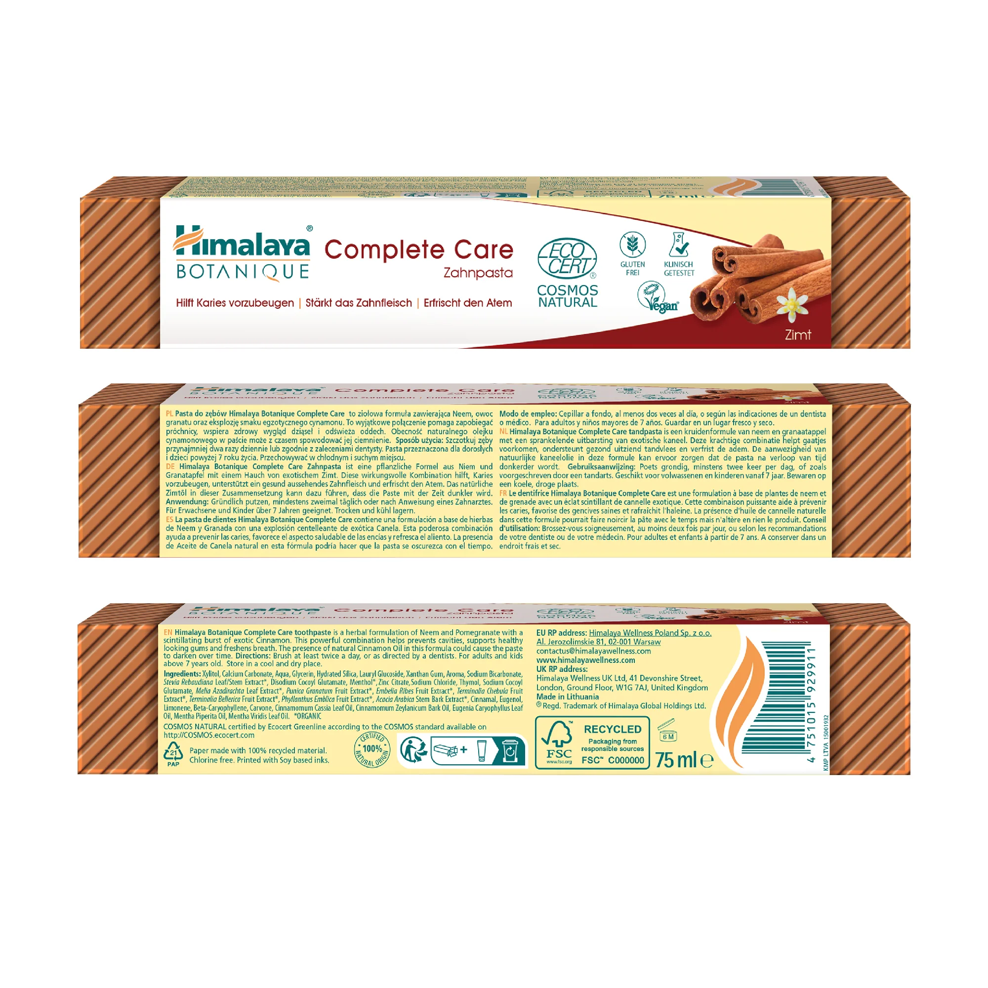 Himalaya Botanique Complete Care Toothpaste - Cinnamon 75 ml - Image 9