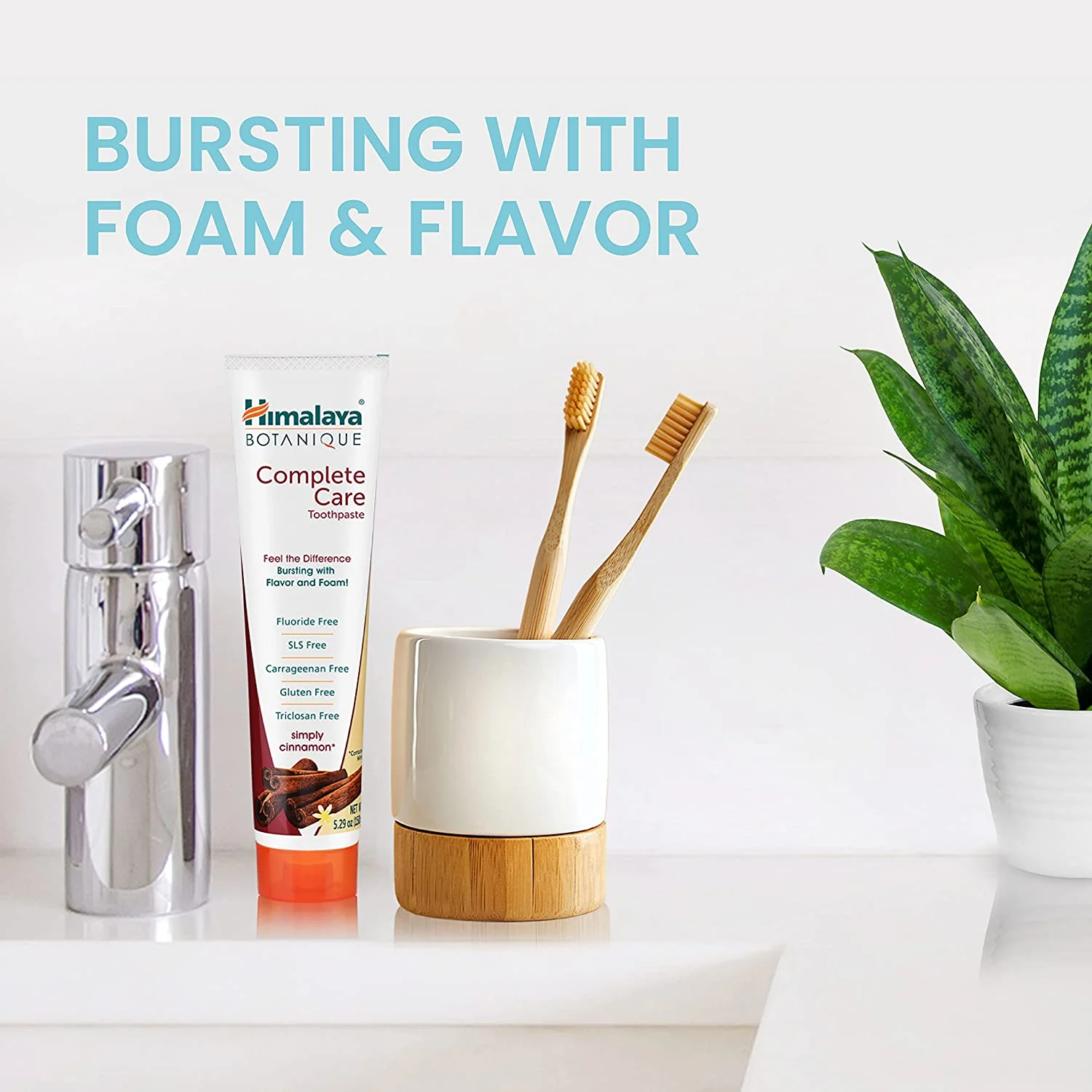 Himalaya BOTANIQUE Complete Care Toothpaste - Simply Cinnamon - 150 g - Image 3