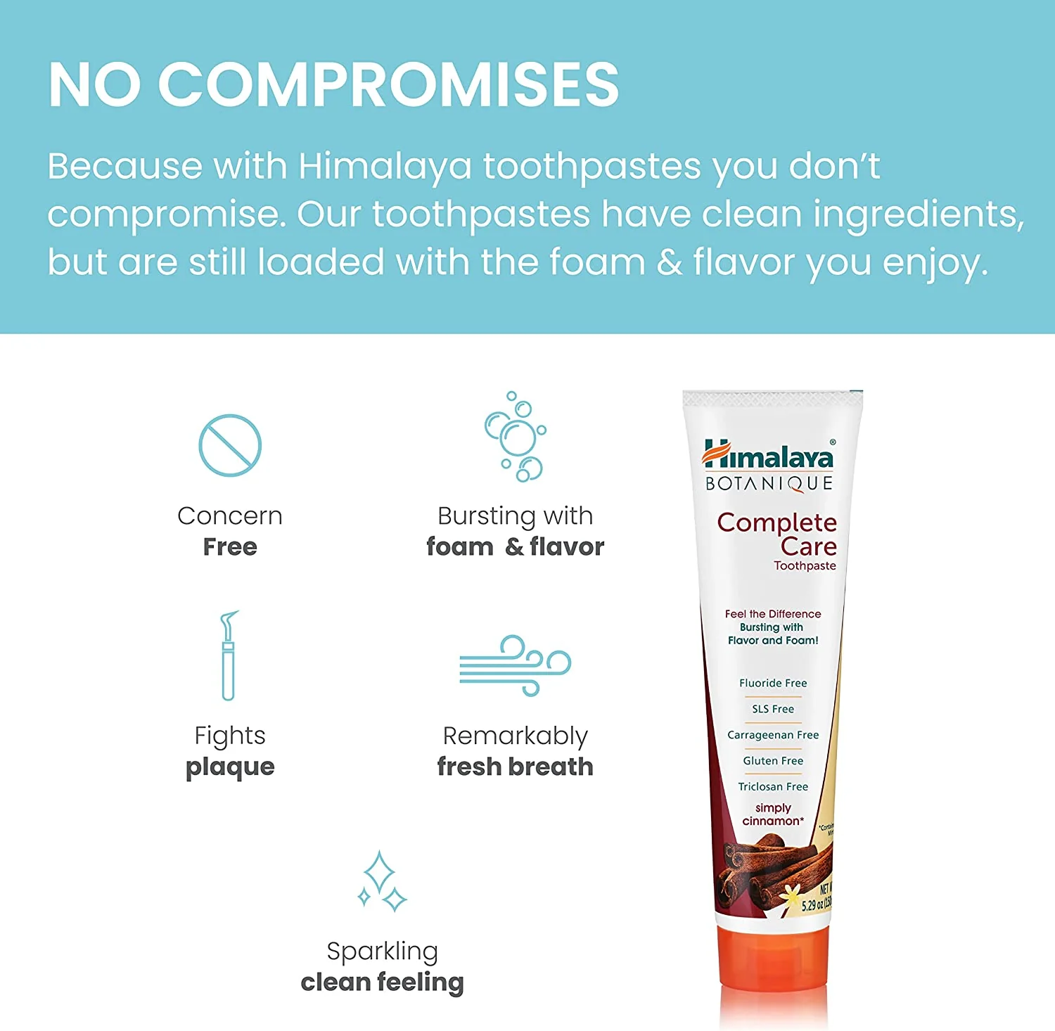 Himalaya BOTANIQUE Complete Care Toothpaste - Simply Cinnamon - 150 g - Image 5