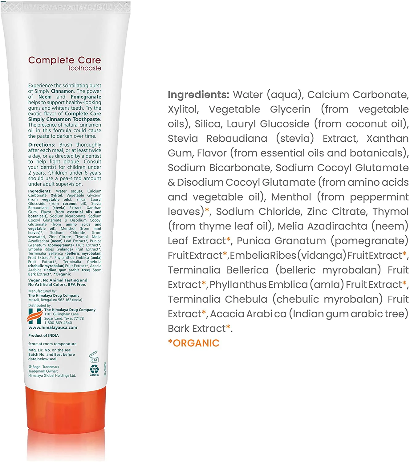 Himalaya BOTANIQUE Complete Care Toothpaste - Simply Cinnamon - 150 g - Image 9