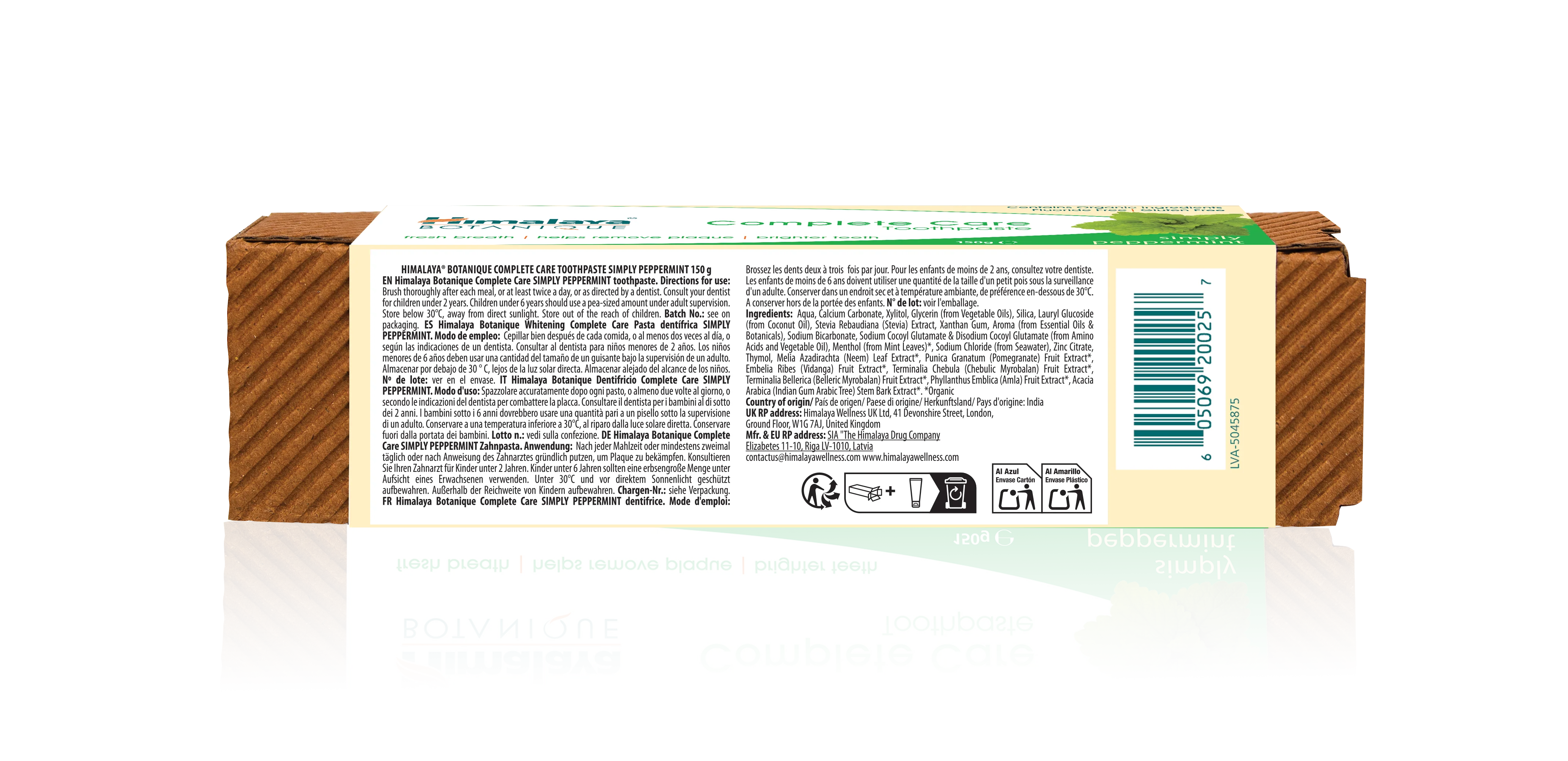 Himalaya BOTANIQUE Complete Care Toothpaste - Simply Peppermint - 150g - Image 6