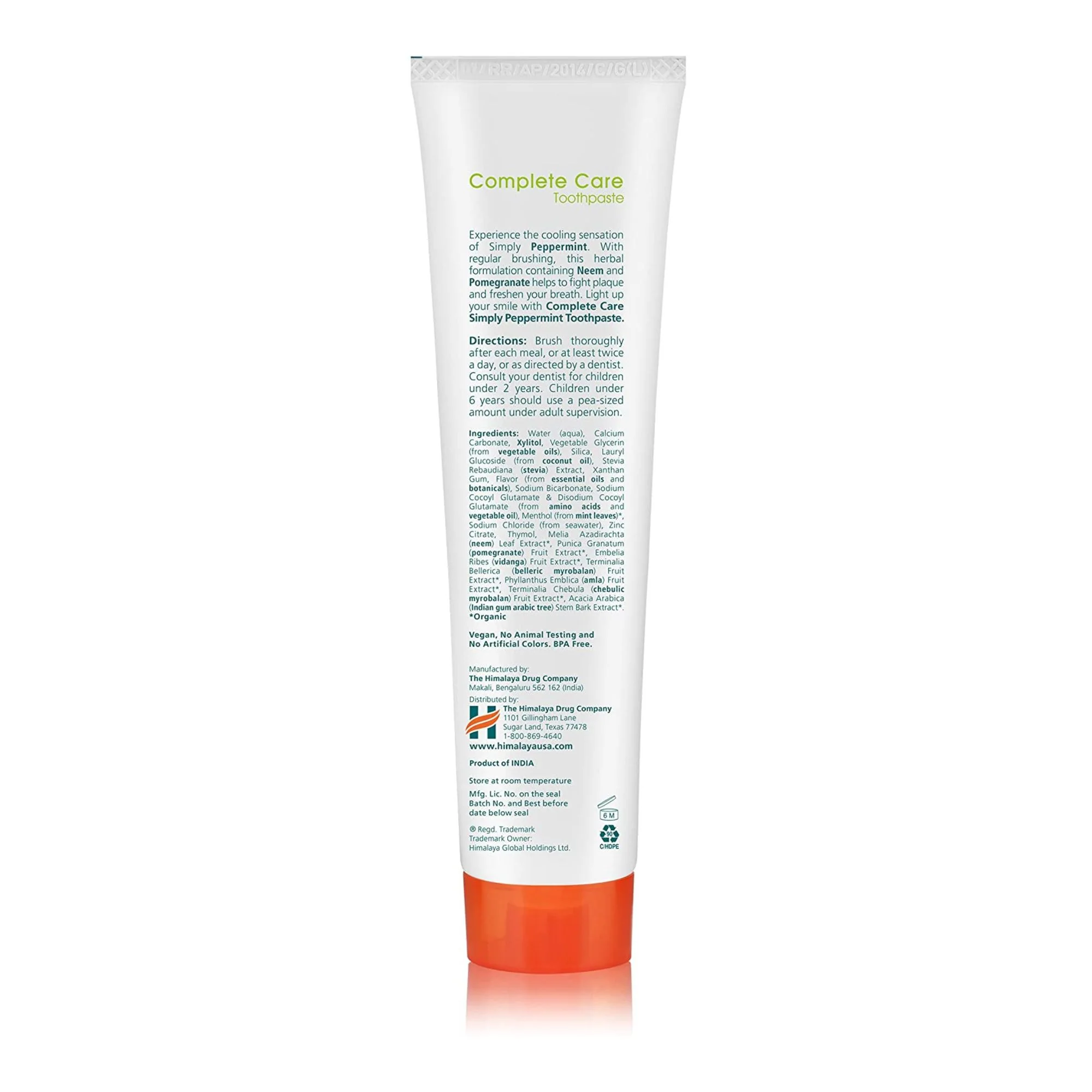 Himalaya BOTANIQUE Complete Care Toothpaste - Simply Peppermint - 150g - Image 7