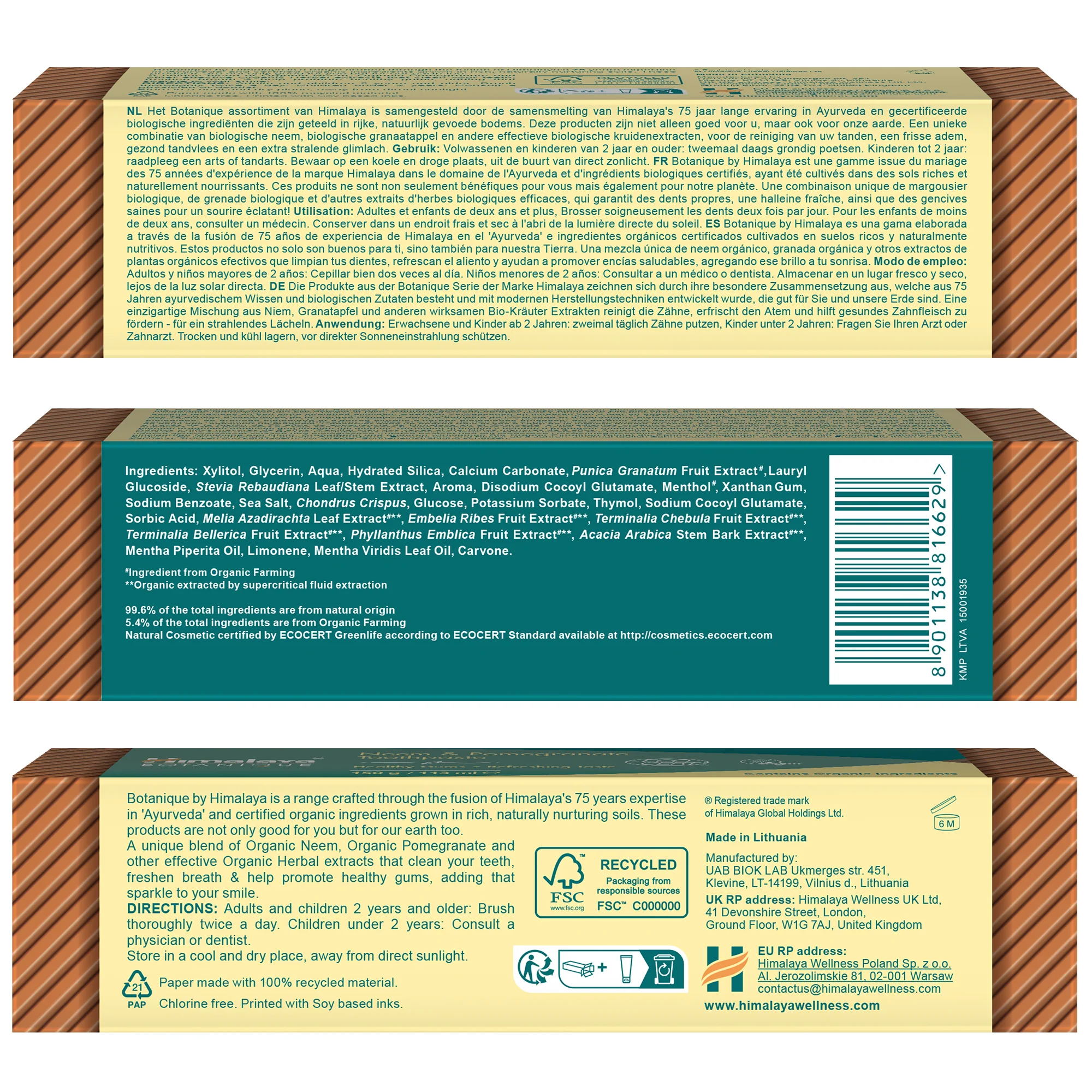 Himalaya Botanique Neem & Pomegranate Toothpaste - 150 g - Image 8