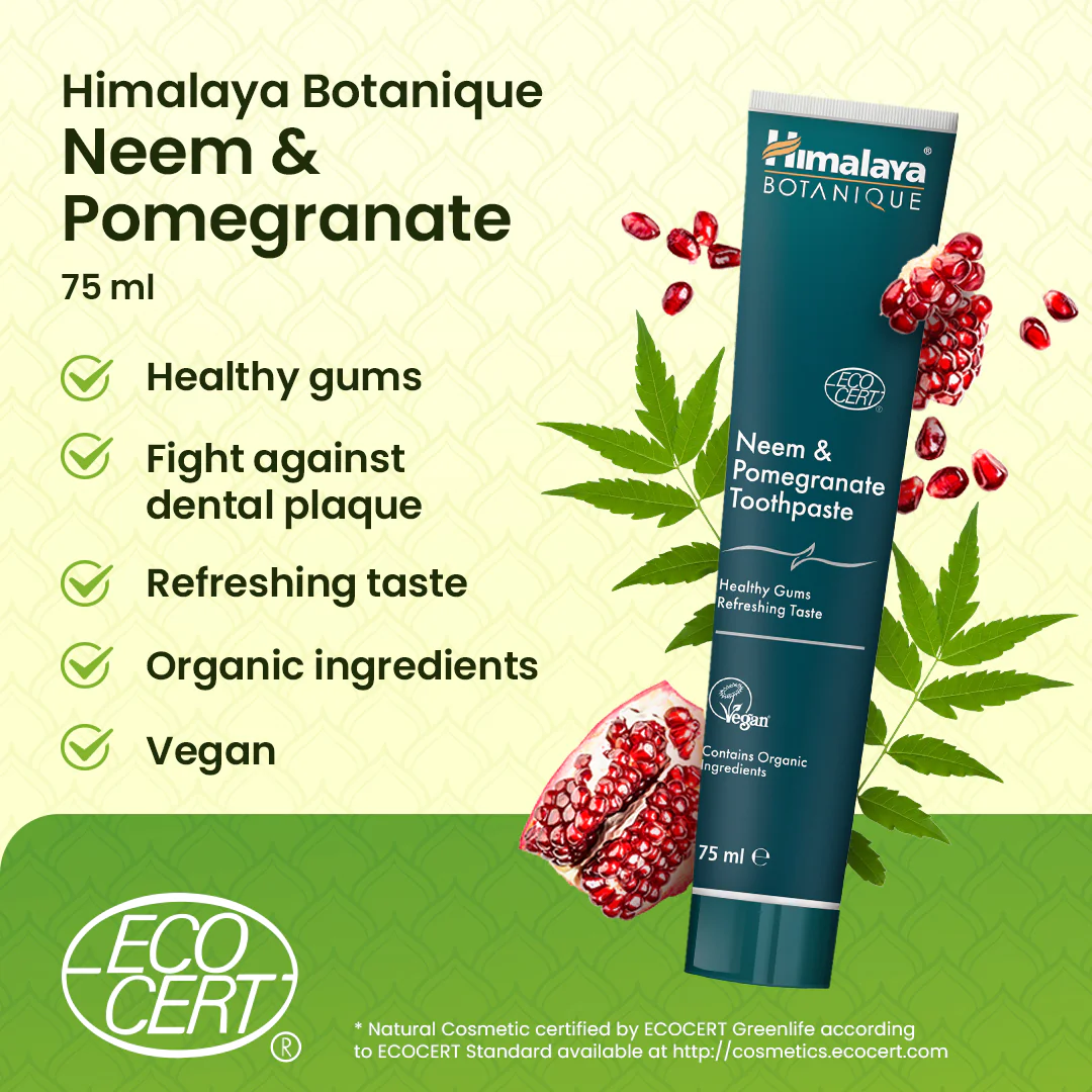 Himalaya Botanique Neem & Pomegranate Toothpaste 75 ml - Image 2