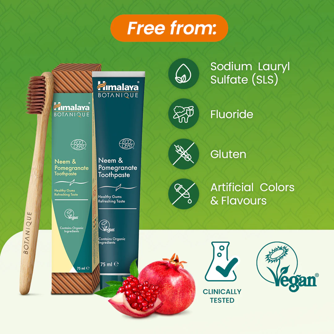 Himalaya Botanique Neem & Pomegranate Toothpaste 75 ml - Image 3