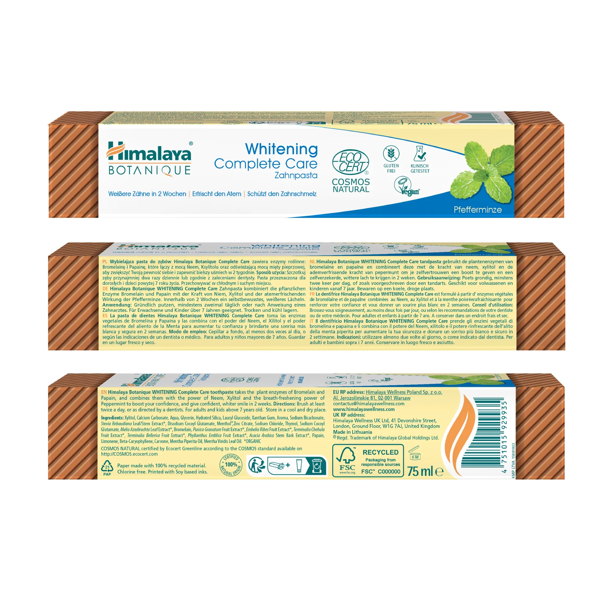 Himalaya Botanique Whitening Complete Care Toothpaste - Peppermint 75 ml - Image 8