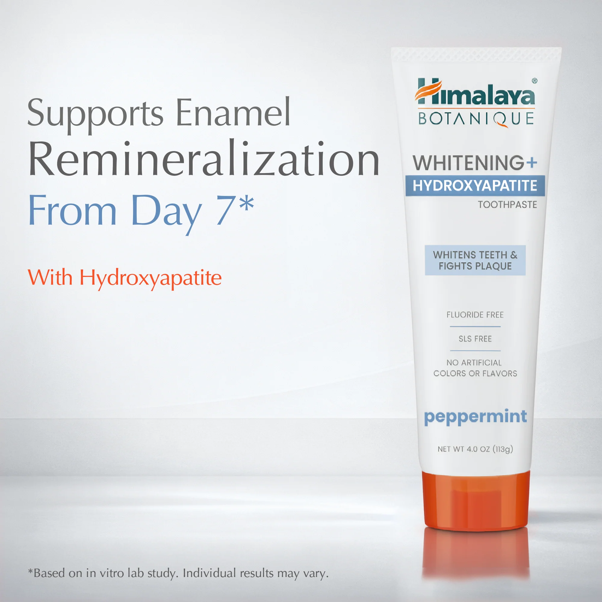 Himalaya Botanique Whitening+ Hydroxyapatite Toothpaste - Peppermint 113g - Image 2