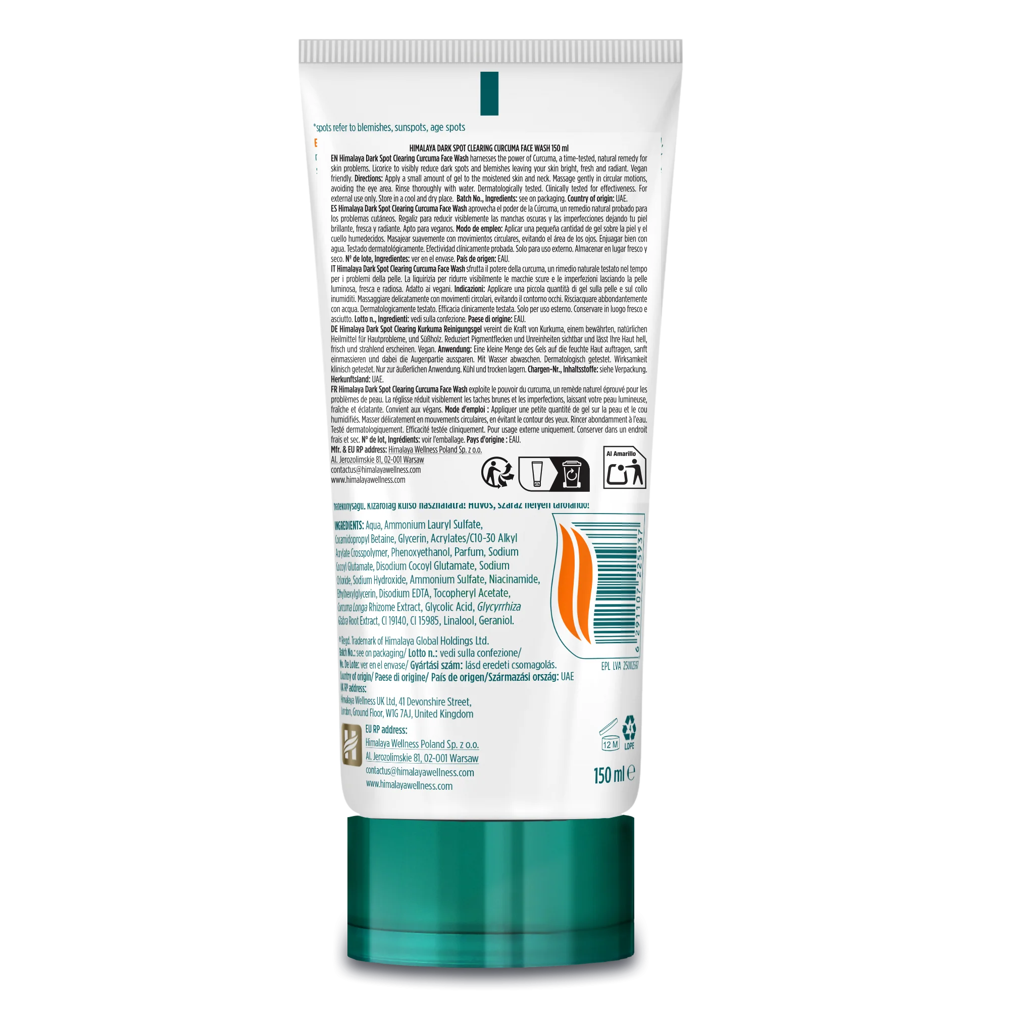 Himalaya Dark Spot Clearing Curcuma Face Wash - Image 5