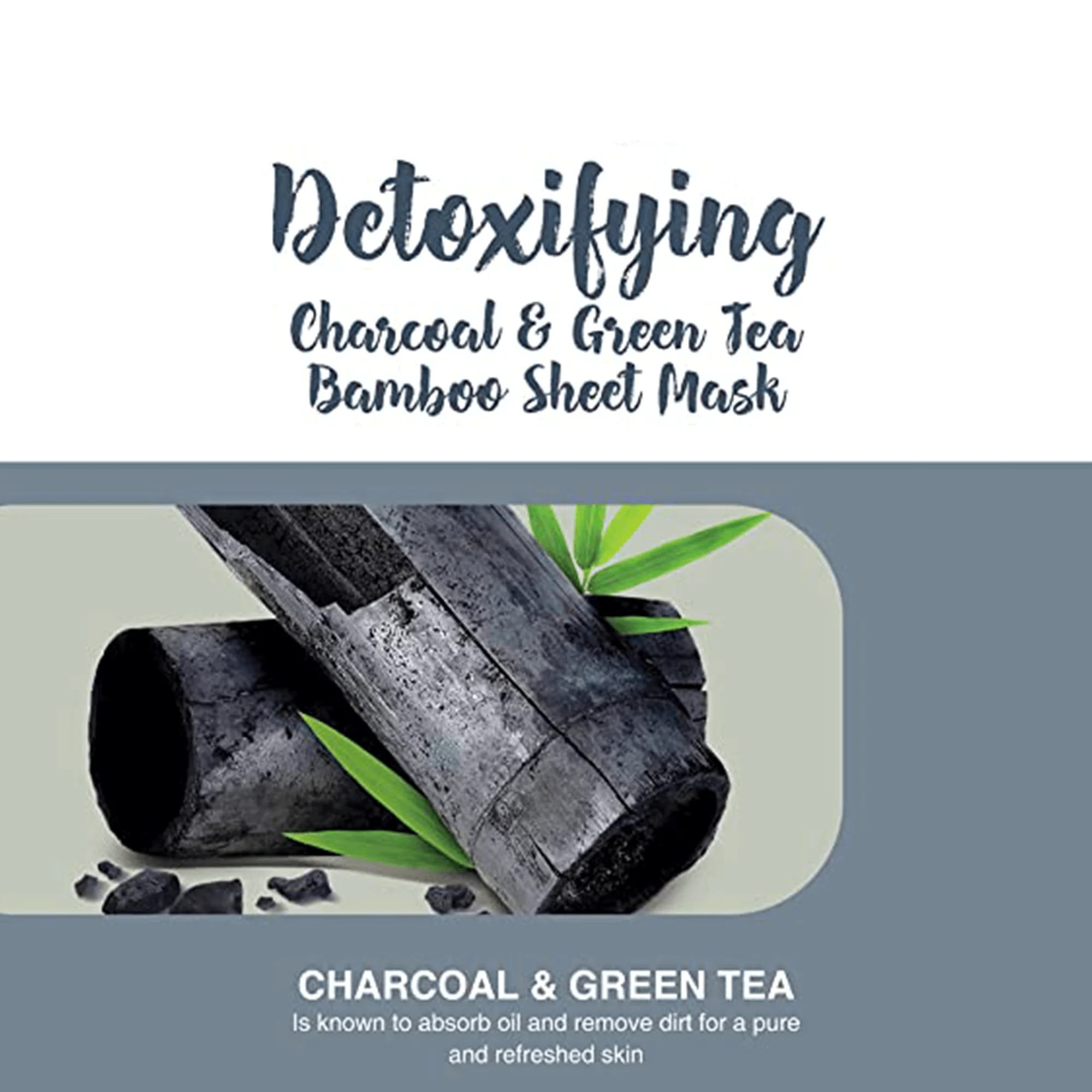 Himalaya Detoxifying Charcoal & Green Tea Bamboo Sheet Mask - 30ml - Image 3