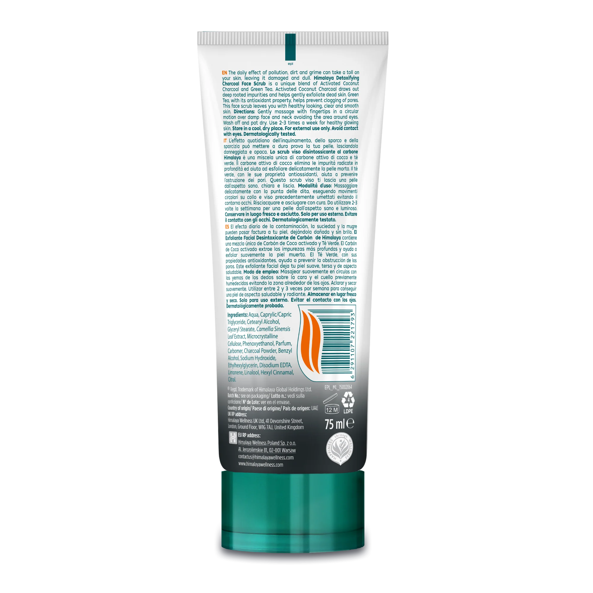 Himalaya Detoxifying Charcoal Scrub - 75ml - Image 6