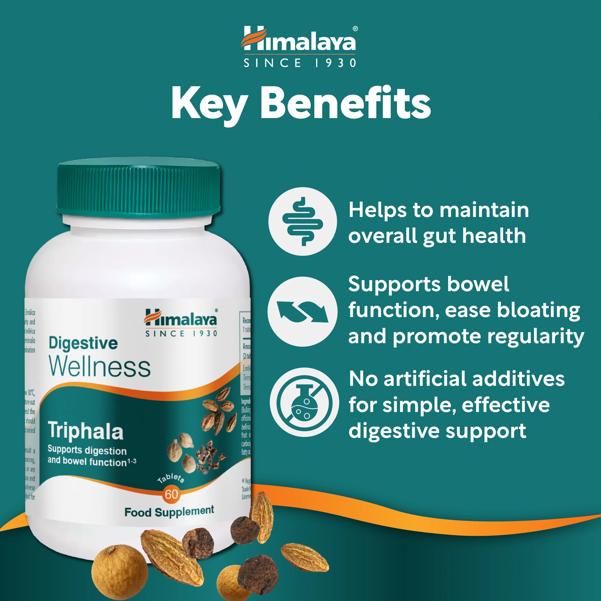 Himalaya Digestive Wellness Triphala - 60 Tablets - Image 3