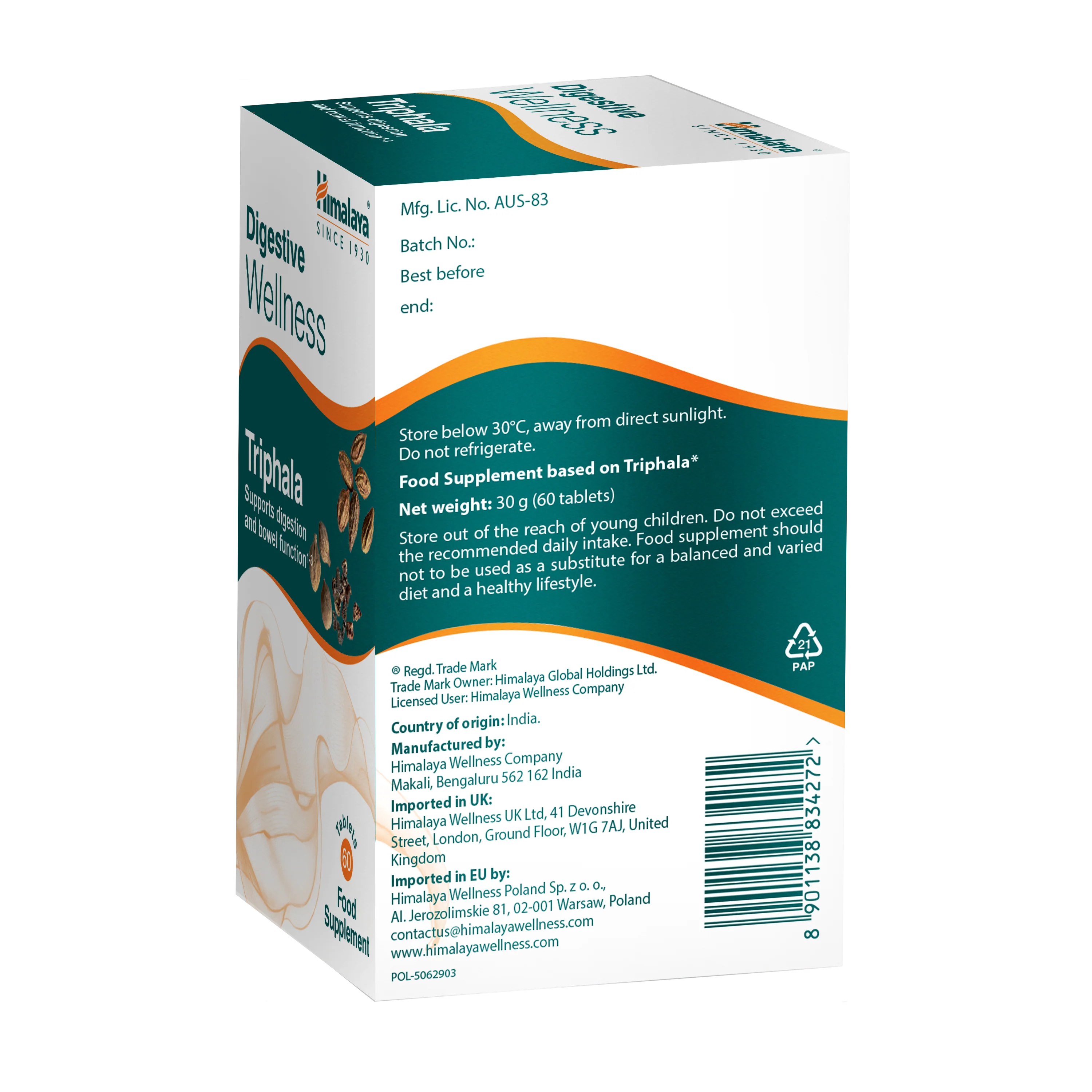 Himalaya Digestive Wellness Triphala - 60 Tablets - Image 6
