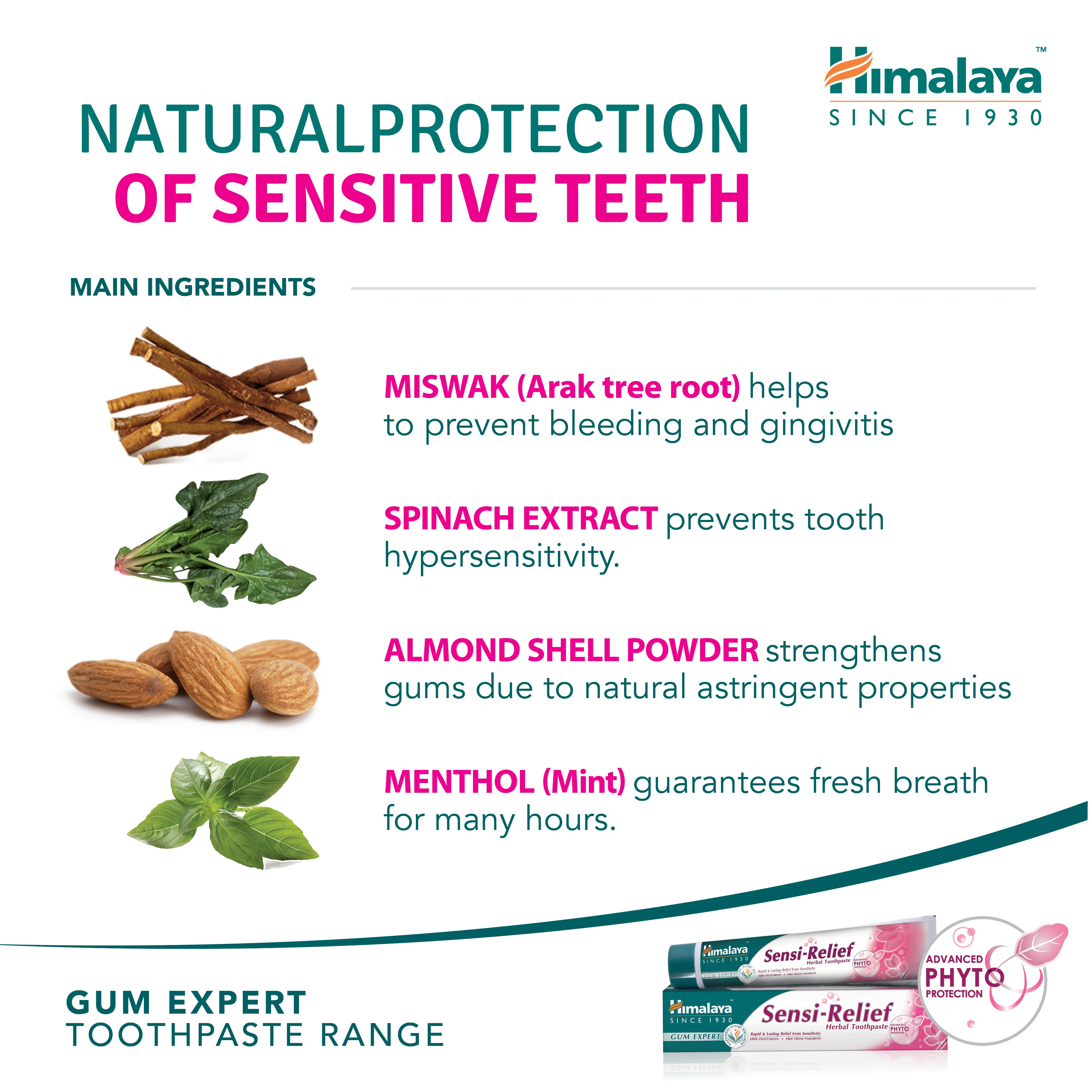 Himalaya Gum Expert Herbal Toothpaste - Sensi Relief - 75ml - Image 4