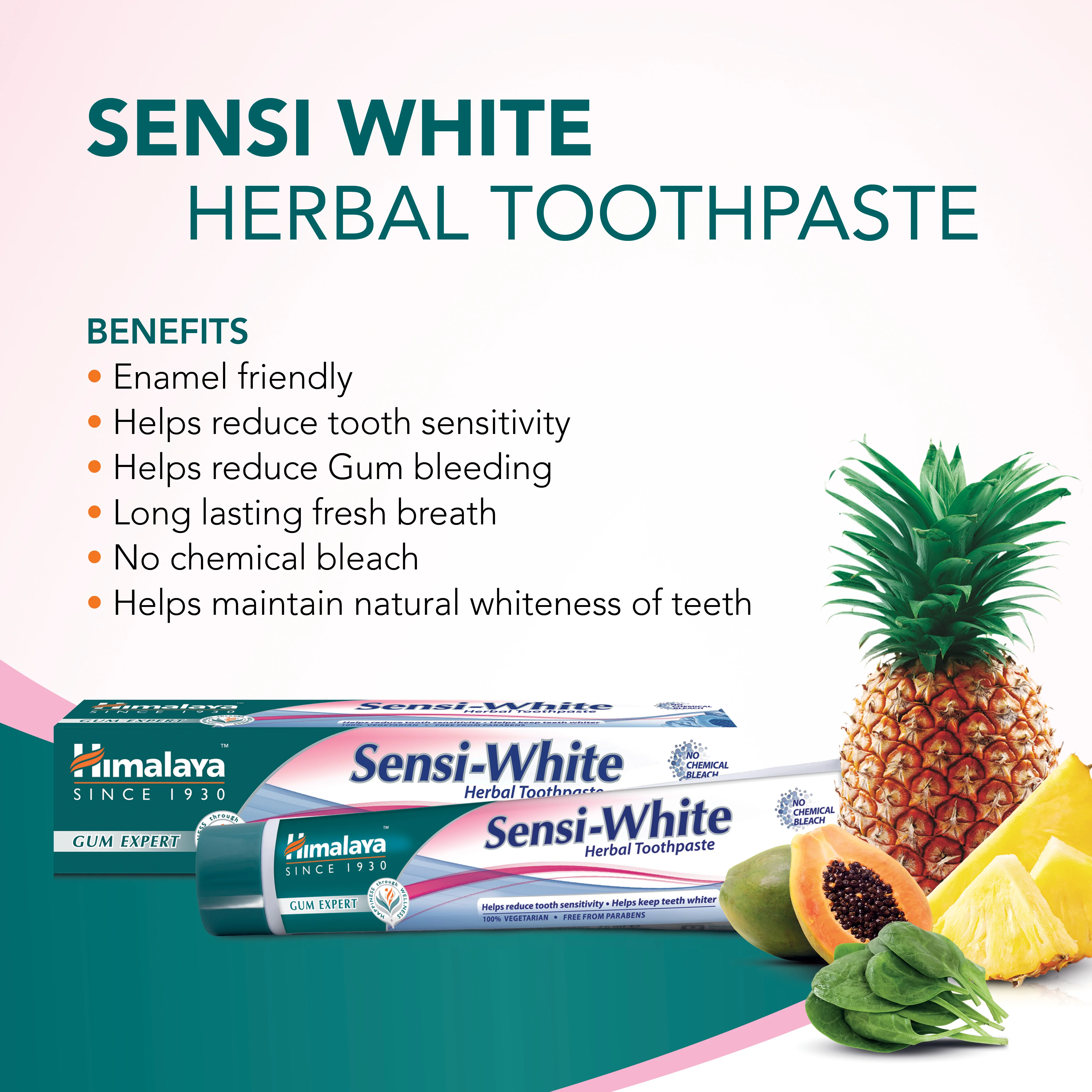 Himalaya Gum Expert Herbal Toothpaste - Sensi White - 75ml - Image 4