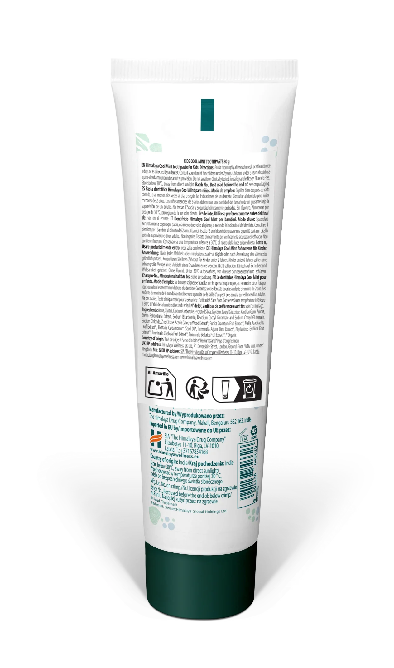 Himalaya Kids Cool Mint Toothpaste - 80g - Image 6