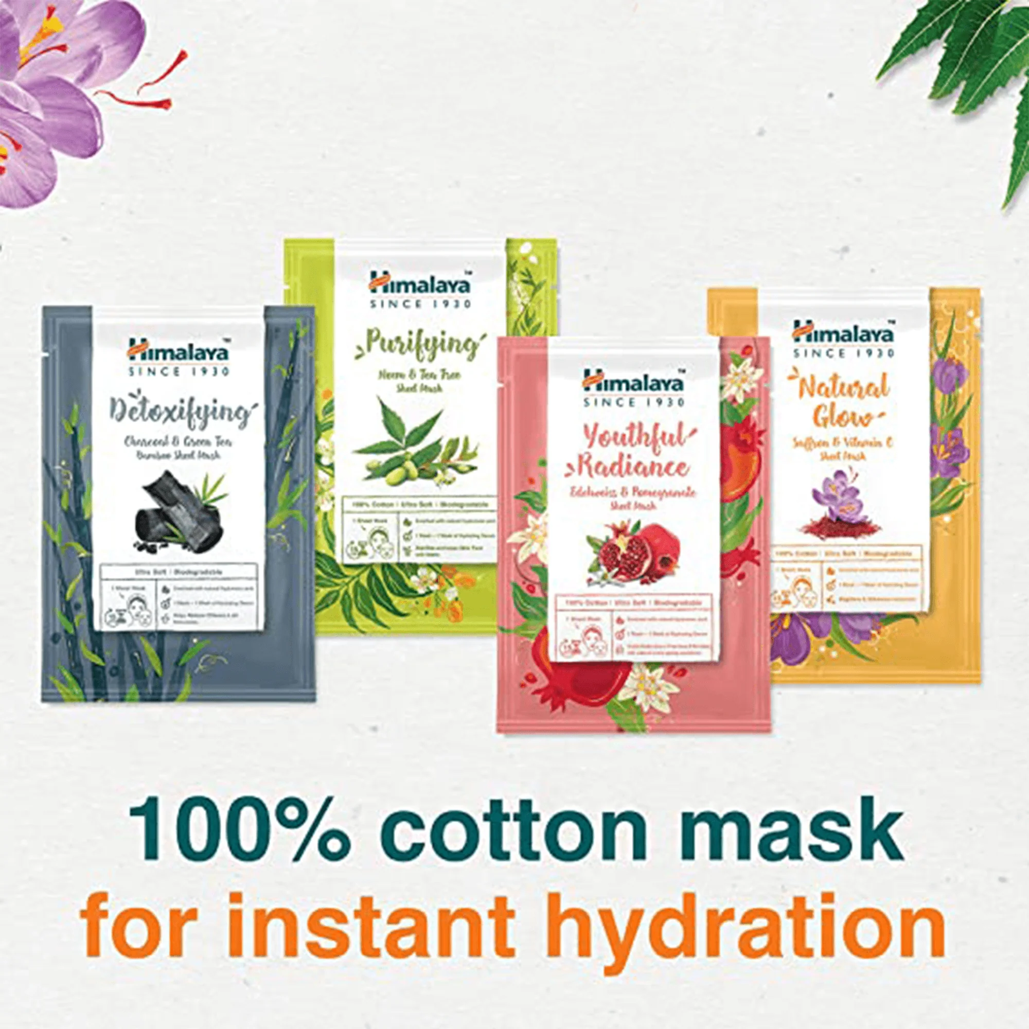 Himalaya Natural Glow Saffron & Vitamin C Sheet Mask - 30ml - Image 7