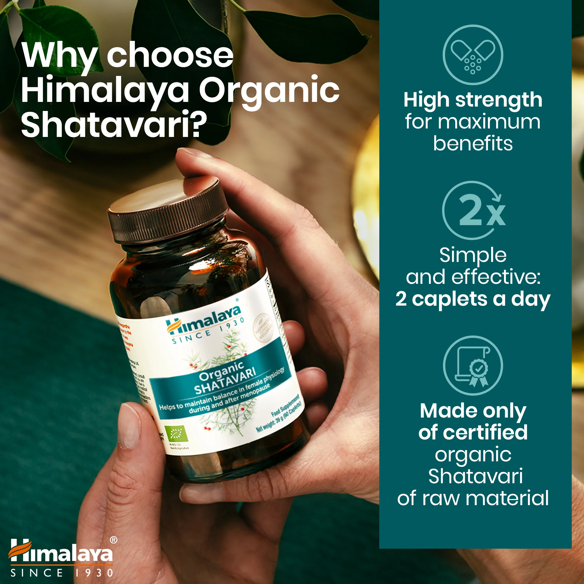 Himalaya Organic Shatavari 60 tablets - Image 6
