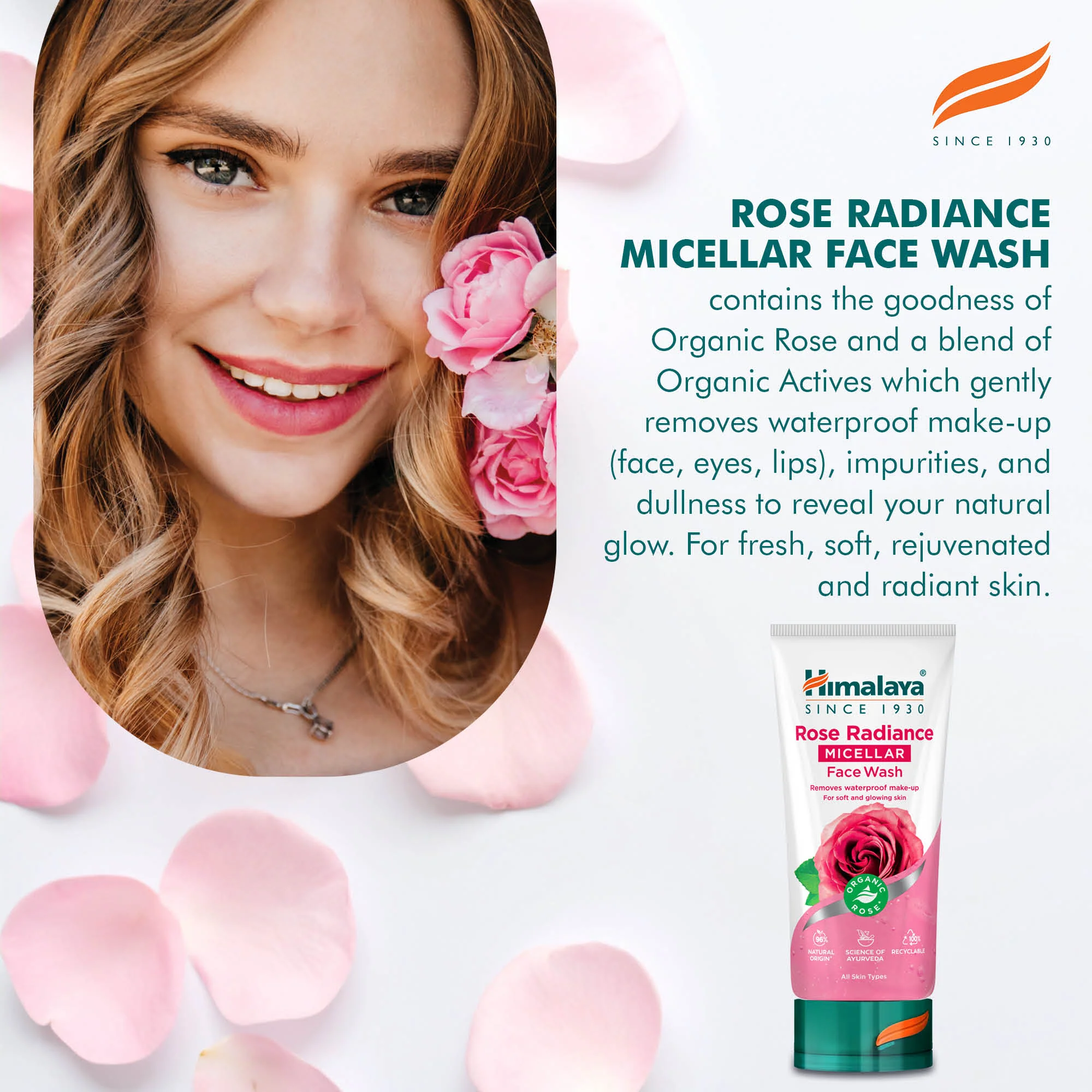 Himalaya Rose Radiance Micellar Face Wash - 150ml - Image 3