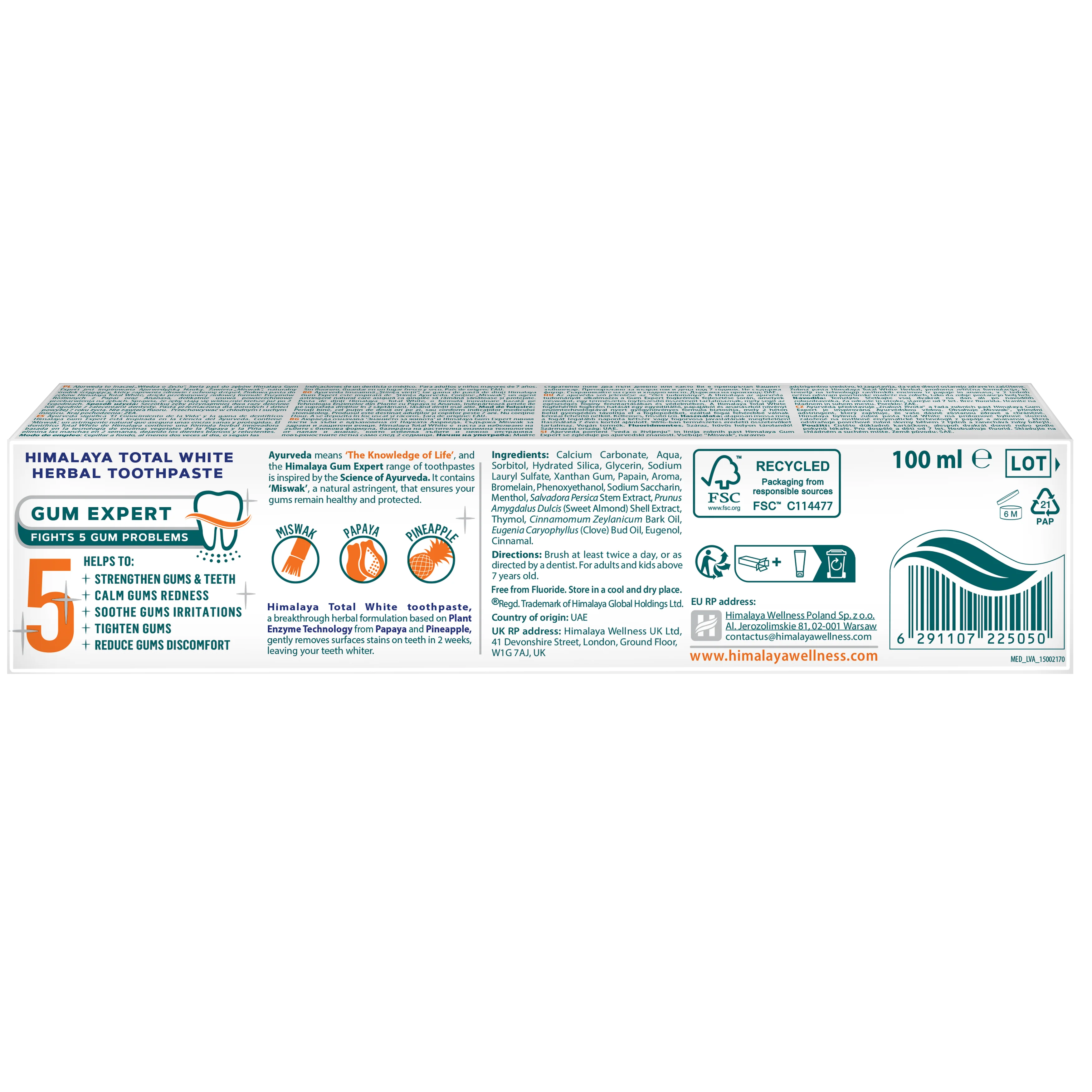 Himalaya Total White - Herbal Toothpaste - Image 4