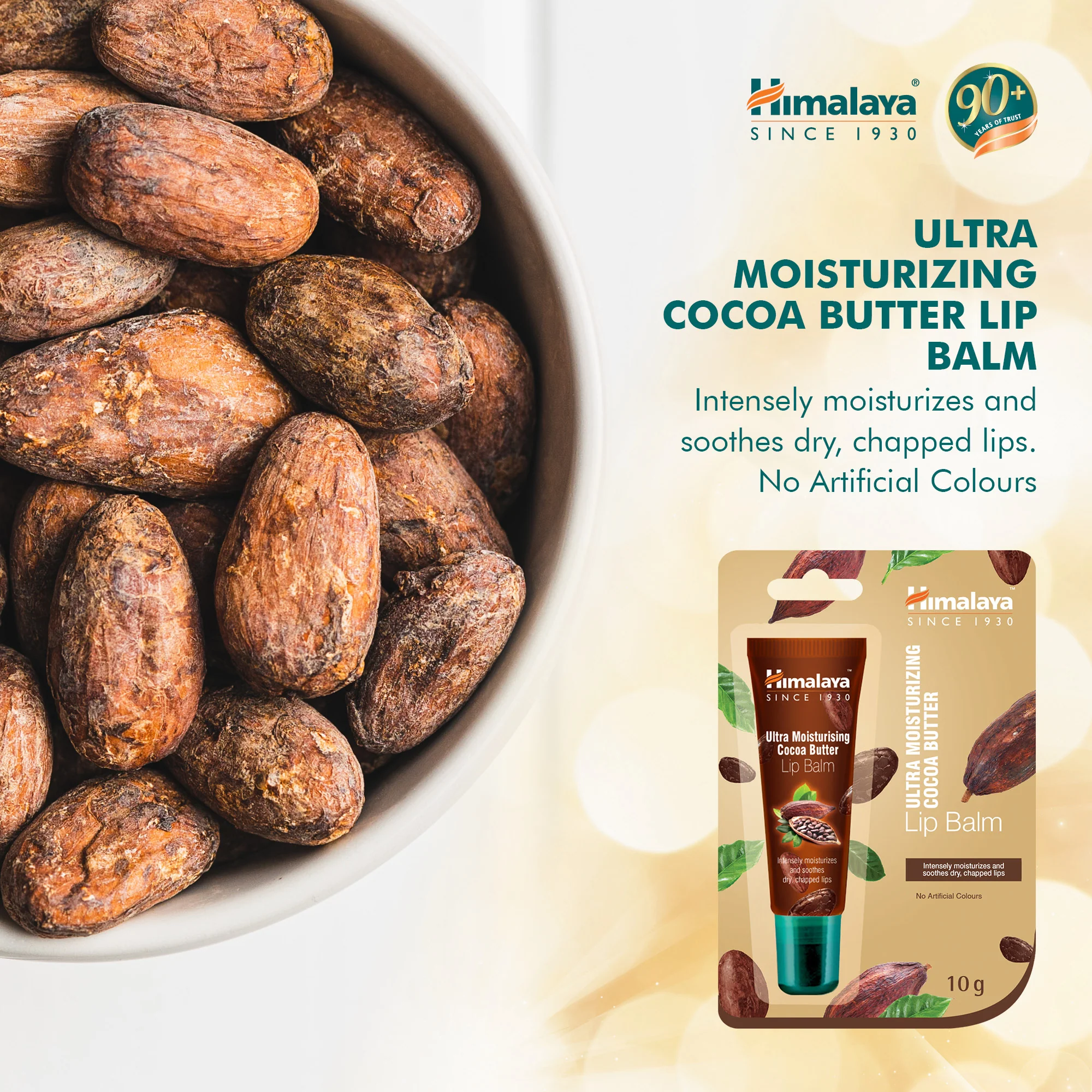 Himalaya Ultra Moisturizing Cocoa Butter Lip Balm - 10g - Image 3
