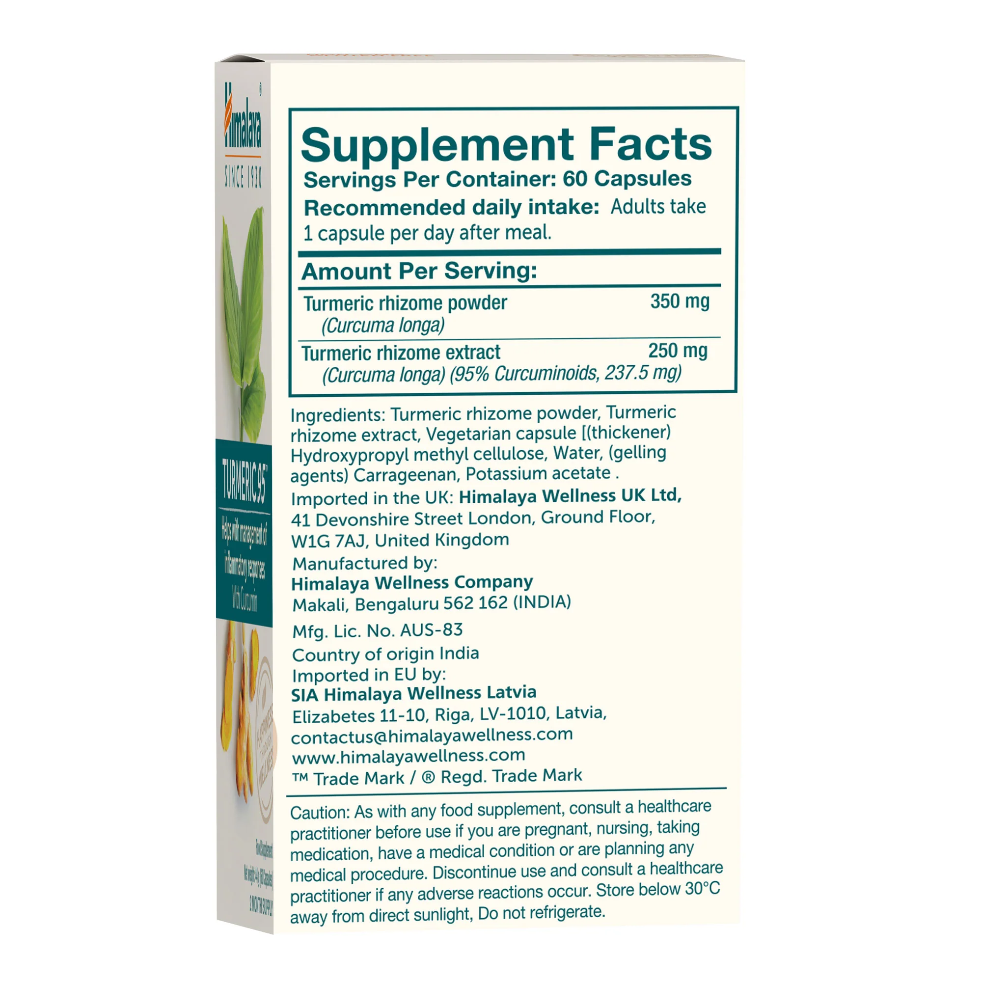 Himalaya Turmeric 95 (Curcuma) - Image 9